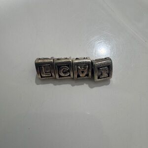 Pandora Silver Letter Charm Set L C A I